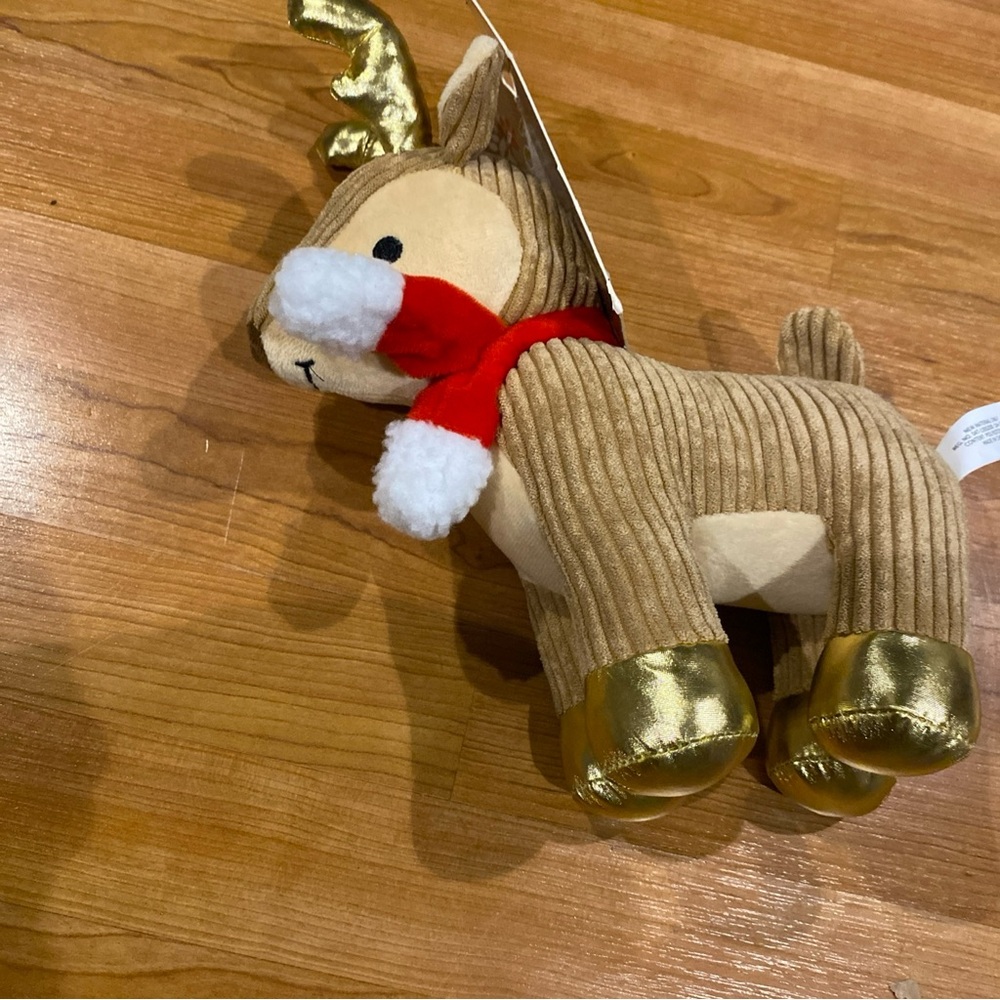 Pally Paws ~ Christmas/Holiday~ Reindeer W/Scarf  ~ Squeaky Dog Toy